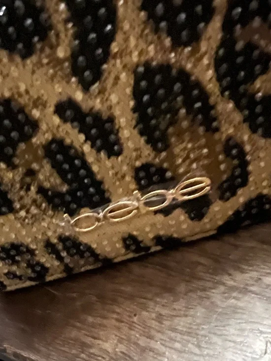 NWT Bebe Meara Crystal Leopard Crossbody - Wallet on Chain DEADSTOCK - Picture 12 of 12